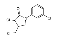 3-chloro-4-(chloromethyl)-1-(3-chlorophenyl)pyrrolidin-2-one结构式