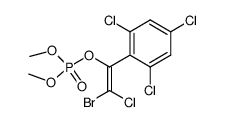 Phosphoric acid (Z)-2-bromo-2-chloro-1-(2,4,6-trichloro-phenyl)-vinyl ester dimethyl ester Structure