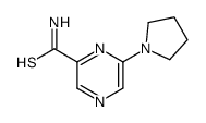 6-pyrrolidin-1-ylpyrazine-2-carbothioamide结构式