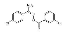 [(Z)-[amino-(4-chlorophenyl)methylidene]amino] 3-bromobenzoate Structure