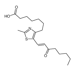 7-[2-methyl-5-(3-oxooct-1-enyl)-1,3-thiazol-4-yl]heptanoic acid结构式