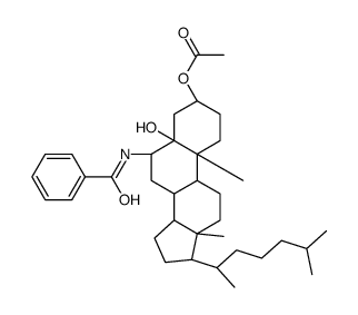 [(3S,5R,6R,8S,9S,10R,13R,14S,17R)-6-benzamido-5-hydroxy-10,13-dimethyl-17-[(2R)-6-methylheptan-2-yl]-1,2,3,4,6,7,8,9,11,12,14,15,16,17-tetradecahydrocyclopenta[a]phenanthren-3-yl] acetate Structure