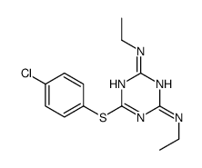 6-(4-chlorophenyl)sulfanyl-2-N,4-N-diethyl-1,3,5-triazine-2,4-diamine结构式