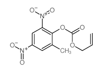 (2-methyl-4,6-dinitro-phenyl) prop-2-enyl carbonate structure