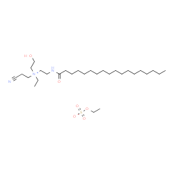 (2-cyanoethyl)ethyl(2-hydroxyethyl)[2-[(1-oxooctadecyl)amino]ethyl]ammonium ethyl sulphate picture