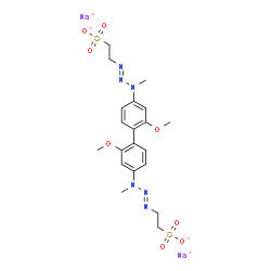 disodium 2,2'-[(2,2'-dimethoxy[1,1'-biphenyl]-4,4'-diyl)bis(1-methyl-2-triazene-3,1-diyl)]bisethanesulphonate结构式