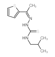 3-(2-methylpropyl)-1-(1-thiophen-2-ylethylideneamino)thiourea structure