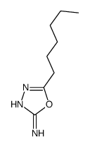 5-Hexyl-1,3,4-oxadiazol-2-amine结构式