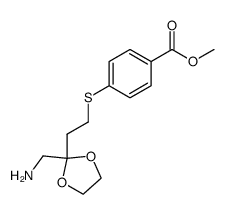 methyl 4-((2-(2-(aminomethyl)-1,3-dioxolan-2-yl)ethyl)thio)benzoate Structure