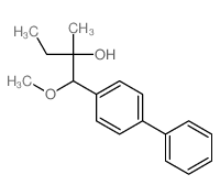 1-methoxy-2-methyl-1-(4-phenylphenyl)butan-2-ol structure