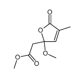 methyl 2-(2-methoxy-4-methyl-5-oxo-2,5-dihydrofuran-2-yl)acetate Structure