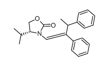 (E,4R,3'RS)-3-(2',3'-diphenylbut-1'-enyl)-4-isopropyloxazolidin-2-one结构式