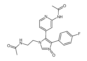 N-{4-[3-(2-acetylaminoethyl)-5-(4-fluorophenyl)-1-oxy-3H-imidazol-4-yl]pyridin-2-yl}acetamide结构式