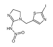 N-[1-[(2-iodo-1,3-thiazol-5-yl)methyl]-4,5-dihydroimidazol-2-yl]nitramide结构式