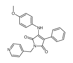 3-[(4-methoxyphenyl)amino]-4-phenyl-1-(pyridin-4-ylmethyl)-1H-pyrrole-2,5-dione Structure