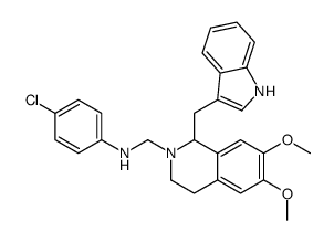 2(1H)-Isoquinolinemethanamine, 3,4-dihydro-N-(4-chlorophenyl)-6,7-dime thoxy-1-(1H-indol-3-ylmethyl)- picture