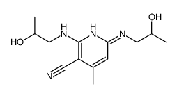 2,6-bis(2-hydroxypropylamino)-4-methylpyridine-3-carbonitrile结构式