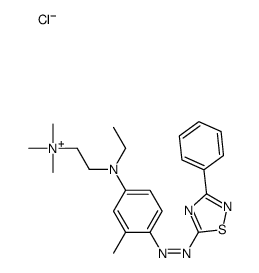 [2-[ethyl[3-methyl-4-[(3-phenyl-1,2,4-thiadiazol-5-yl)azo]phenyl]amino]ethyl]trimethylammonium chloride structure