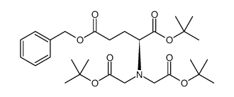 N,N-双[2-(1,1-二甲基乙氧基)-2-氧乙基]-L-谷氨酸1-(1,1-二甲基乙基)5-(苯基甲基)酯结构式