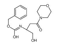 N-Benzyloxycarbonyl-4-[(3R)-3-amino-1-oxo-4-(hydroxy)butyl]morpholine structure