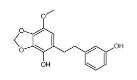 5-[2-(3-hydroxyphenyl)ethyl]-7-methoxy-1,3-benzodioxol-4-ol Structure