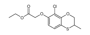 ethyl [(8-chloro-2,3-dihydro-3-methyl-1,4-benzoxathiin-7-yl)oxy]acetate结构式