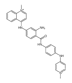 4-{3-amino-4-[4-(1-methyl-pyridinium-4-ylamino)-phenylcarbamoyl]-anilino}-1-methyl-quinolinium Structure