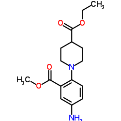 Ethyl 1-[4-amino-2-(methoxycarbonyl)phenyl]-4-piperidinecarboxylate Structure