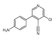 4-Pyridinecarbonitrile,3-(4-aminophenyl)-5-chloro-结构式