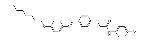 N-(4-Bromo-phenyl)-2-(4-{[(E)-4-octyloxy-phenylimino]-methyl}-phenoxy)-acetamide Structure