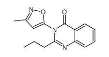 3-(3-methyl-1,2-oxazol-5-yl)-2-propylquinazolin-4-one结构式