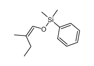 (Z)-(2-methylbut-1-enyloxy)dimethyl(phenyl)silane结构式