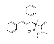 dimethyl (S)-[(E)-1,3-diphenylprop-2-en-1-yl](methyl)malonate结构式