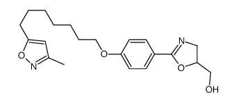 [2-[4-[7-(3-methyl-1,2-oxazol-5-yl)heptoxy]phenyl]-4,5-dihydro-1,3-oxazol-5-yl]methanol Structure