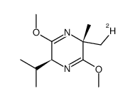 (3S,6R)-3,6-Dihydro-3-isopropyl-2,5-dimethoxy-6-methyl-6-(D1)methylpyrazin结构式