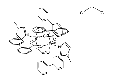 [Fe2(μ2-2-biphenylcarboxylate)4(1-MeIm)2]*CH2Cl2 Structure