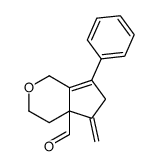 1,3,4,4a,5,6-hexahydro-7-methyl-5-methylene-7-phenylcyclopenta[c]pyran-4a-carbaldehyde结构式