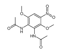 N,N'-(3,6-dimethoxy-4-nitro-o-phenylene)-bis-acetamide结构式