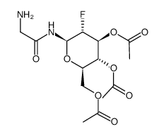 N-(3,4,6-tri-O-acetyl-2-deoxy-2-fluoro-β-D-glucopyranosyl)-2-aminoacetamide结构式