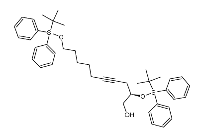 (R)-2,10-bis((tert-butyldiphenylsilyl)oxy)dec-4-yn-1-ol结构式