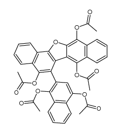 1',4',5,7,12-Pentaacetoxy-6-(2'-naphthyl)dinaphtho[1,2-b:2',3'-d]furan Structure