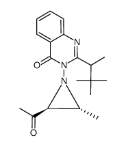 3-(trans-2-acetyl-3-methylaziridin-1-yl)-2-(1,2,2-trimethylpropyl)quinazolin-4(3H)-one结构式