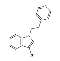 4-[2-(3-bromo-1-indolyl)ethyl]pyridine结构式