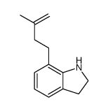 7-(3-Methyl-but-3-enyl)-2,3-dihydro-1H-indole结构式