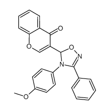 3-[4-(4-Methoxy-phenyl)-3-phenyl-4,5-dihydro-[1,2,4]oxadiazol-5-yl]-chromen-4-one Structure