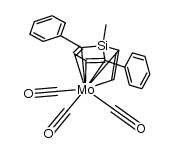 (η4-(η2-endo-1-vinyl)-exo-1-methyl-2,5-diphenylsilacyclopentadiene)tricarbonylmolybdenum结构式