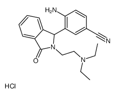 4-amino-3-[2-[2-(diethylamino)ethyl]-3-oxo-1H-isoindol-1-yl]benzonitrile,hydrochloride Structure