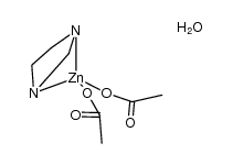 {Zn(pipz)(OAc)2}*H2O结构式