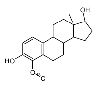 (8R,9S,13S,14S,17S)-4-methoxy-13-methyl-6,7,8,9,11,12,14,15,16,17-decahydrocyclopenta[a]phenanthrene-3,17-diol structure