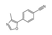 4-(4-methyloxazol-5-yl)benzonitrile结构式